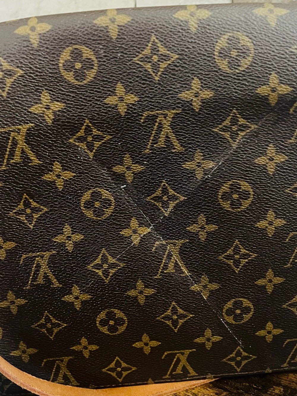 Vintage Louis Vuitton Cartouchière MM Monogram Crossbody Shoulder repaired - Picture 3 of 16